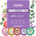 Shower Steamers Aromatherapy Gifts for Women Men 15 Pack, Basket Set for Mothers Day Gifts for Mom, Natural Eucalyptus & Mint, Watermelon Rose Chamomile Lavender Essential Oil, SPA Relaxing Self Care
