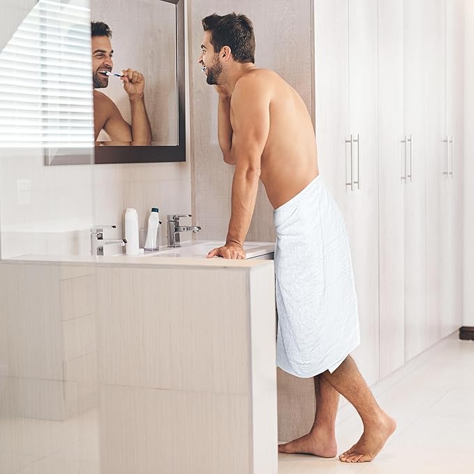 Commercial Bulk Pack of 12 Large Bath Towels – 100% Cotton Terry 24" x 50" – Ideal for Hotels, Salons, Gyms, Spas & Institutional Use – White