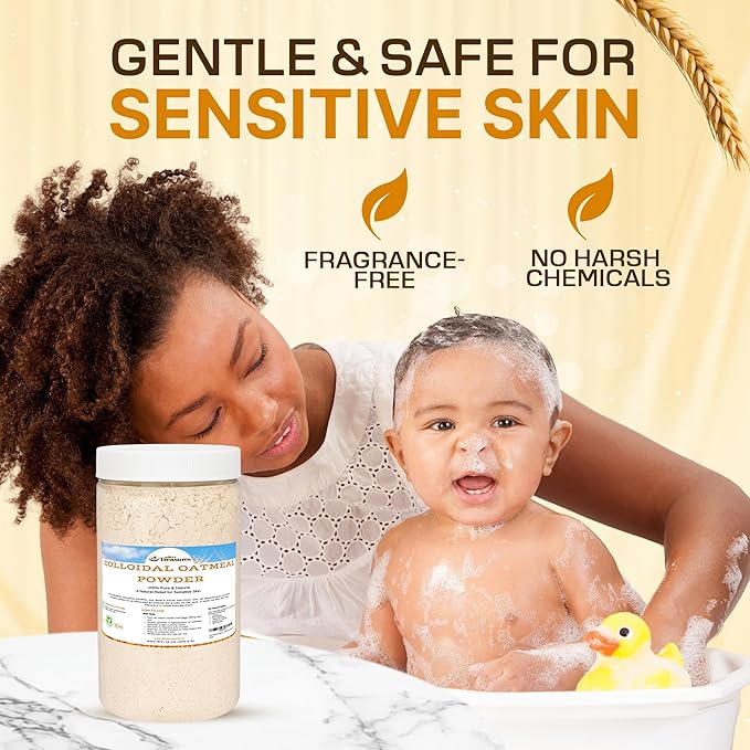 Dirty Treasures Colloidal Oatmeal Bath | Eczema & Itchy Skin Relief | Baby-Safe, 100% Natural, Fragrance-Free | 1 lb (16oz) (Pack of 2)