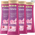 Caress Peony & Almond Blossom Body Wash, Hyaluronic Acid & Vitamin B3 for Moisturized, Silky Soft Skin, Long-Lasting Floral Bouquet Fragrance, 20 fl oz (4 Pack)