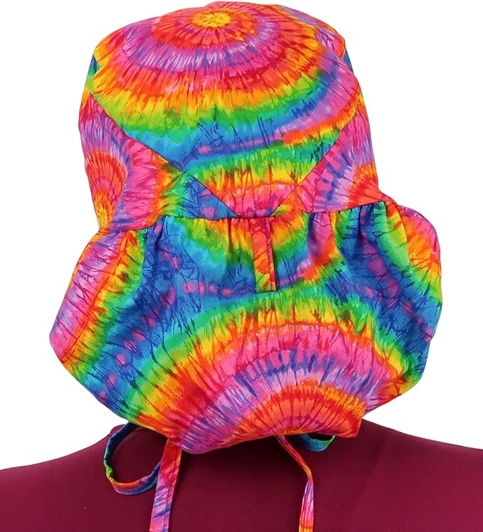 Sparkling EARTH Big Hair Ponytail Classic Surgical Style Scrub Working Cap - Made in The USA!!!