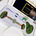 100% Authentic Jade Roller and Gua Sha Set for face I Microneedle I Facial Tools I Real Guasha I Premium Quality I Mother's Day Gift for wife