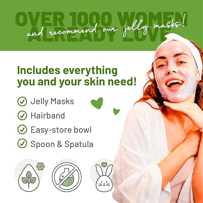 BRÜUN Peel-Off Avocado Jelly Mask for Face Care – A 23 fl oz Rubber Jar for 30 to 35 Treatments – A Skin Care Moisturizing Gel Mask of Spa Set for Men, Women and Adults