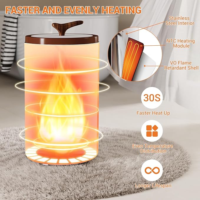 20L Towel Warmer for Bathroom with Adjustable Temperature, Timer Function, LED Display and Auto Shut-Off, Even Heating for Towels, Bathrobes & Blankets, Stainless Steel Liner, Separate Lid