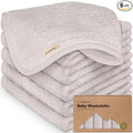 6-Pack Baby Washcloths – Soft Absorbent Viscose from Bamboo Washcloths for Face, Body, Baby Towels for Newborn, Kids, Toddlers, Infant, Gentle on Sensitive Skin, 10x10 Reusable Face Towels (Heather)