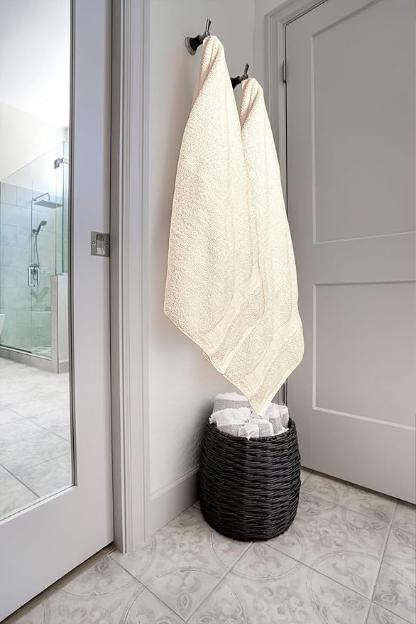 Softolle 100% Cotton Luxury Bath Sheets - Pack of 2 (35" x 70") | Super Soft, Quick-Dry & Highly Absorbent Towels for Bathroom, Home, Spa & Gym (Cream)