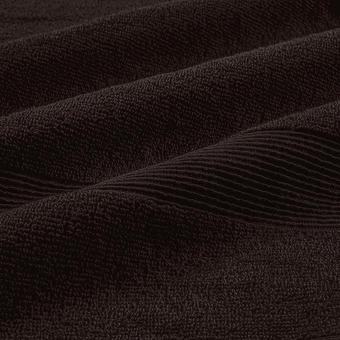 Belizzi Home 4 Pack Bath Towel Set 27x54, 100% Ring Spun Cotton, Ultra Soft Highly Absorbent Machine Washable Hotel Spa Quality Bath Towels for Bathroom, 4 Bath Towels Chocolate Brown