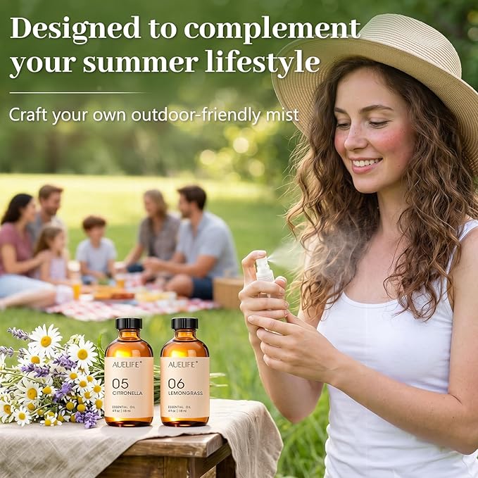 Citronella Essential Oil – 4 Fl Oz Citronella Oil for Homemade Sprays – Citronella Essential Oil for Diffuser for Home, DIY Candle and Soap Making Home Fragrance with Dropper