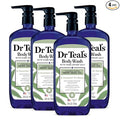 Dr Teal's Body Wash with Pure Epsom Salt, Cannabis Sativa Hemp Seed Oil, 24 fl oz (Pack of 4)