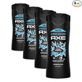 AXE Cool Ocean Men's Body Wash With Essential Oils 12H Refreshing Scent Body Wash For Men,Clean and Fresh Scent 16 oz,(Pack of 4)