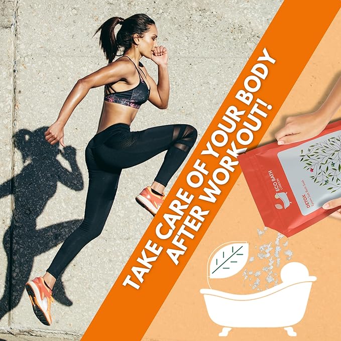 Eco Bath London Detox Epsom Salt Bath Soak – Pouch 2.2 LB (1kg) | Made in UK | Magnesium Bath Salt with Grapefruit Essential Oil | Epsom Salts for Detox and Skin Care