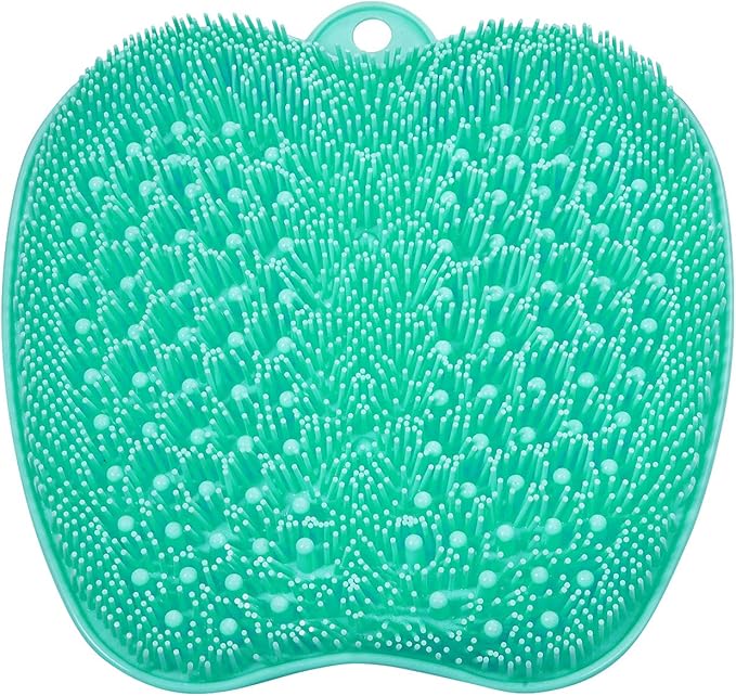 BESKAR XL Large Foot Scrubber Mat for Use in Shower - Shower Foot Cleaner to Eliminate Calluses Dead Skin, Foot Massager Mat for Men & Women to Soothe Achy Feet, Non Slip Suction Cups
