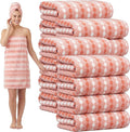 SmoothNovelty 16 Pack Microfiber Bath Towels Bulk 27'' x 60'' Oversized Size Bath Towel Highly Absorbent Extra Large Soft Drying for Beach Shower Summer Salon Sport Gym Party (Cone,Orange)