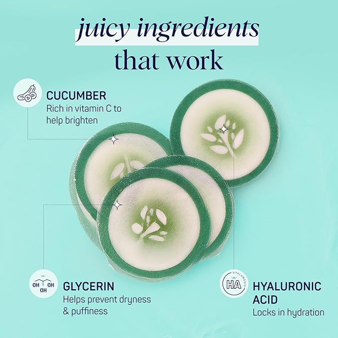 SpaLife Cooling Cucumber Eye Pads | Mothers Day Gifts & Korean Dark Circles & Puffy Eyes Treatment | Nourishing Cucumber Eye Pads | Eye Mask for Puffy Eyes Daily Depuffing Eye Patches | 4 Packs of 12