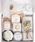 Coralogo Coconut Spa Gifts for Women - 12pc Self-care Spa Gift Basket with Bath Salt, Greeting Card - Thinking of You Basket for Her Birthday, Christmas, Mother's Day, Valentine's Day