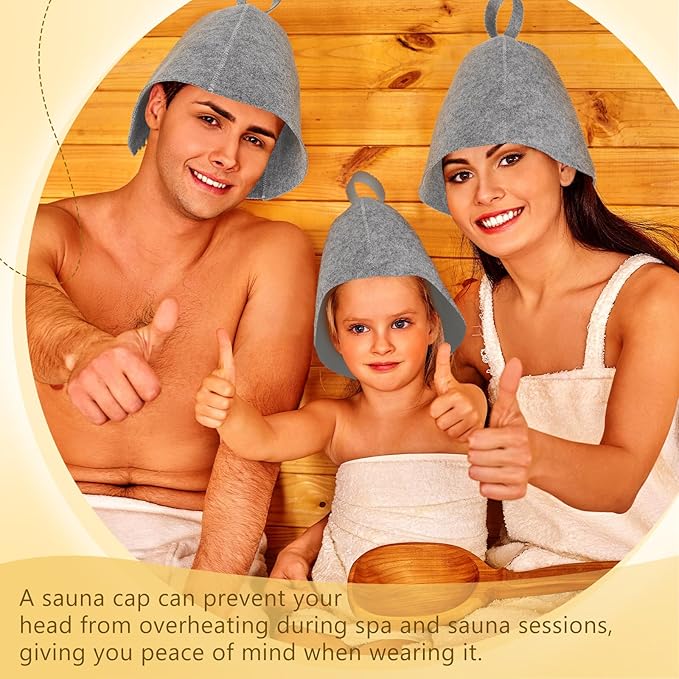 JaGely Sauna Hat for Men Women Sauna Hat Vaporarium Cap Russian Banya Cap for Bath House Accessories