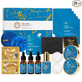 21 Pcs Men Facial Skin Care Set, Father's Day Gifts, Bath & Beard Gift Set for Men, Home Spa & Self-Care Gift Basket Set, Clay Mask, Birthday, Christmas, Valentines, Boyfriend, Anniversary, Dad