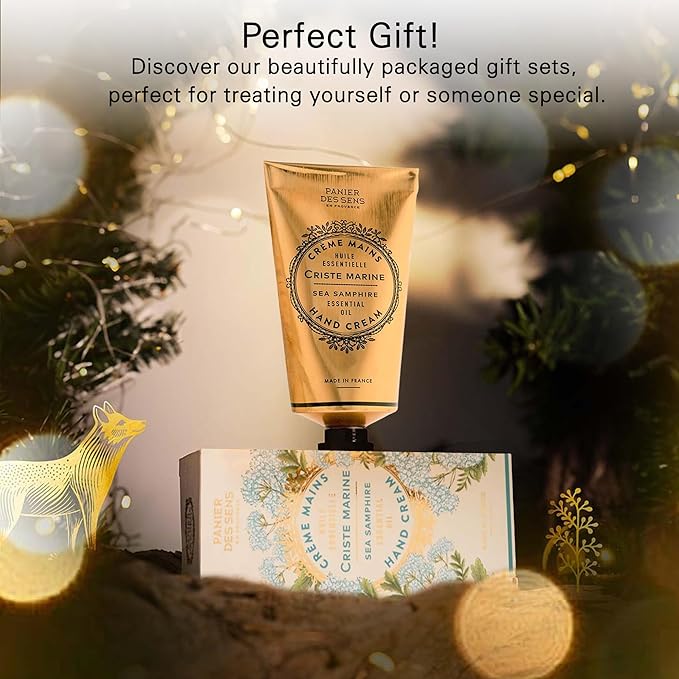 Panier des Sens – Sea Samphire Hand Cream – Moisturizing Hand Lotion for Dry Skin – Premium French Hand Cream, Softening Care for Women, 97% Natural Ingredients, 2.5 Fl Oz