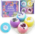 Bath Bombs for Women Relaxing-4 Natural and Organic Bath Bombs with Essential Oils & Moisturizing Shea Butter,Gifts for Her, Girls, Wife, Birthday and Christmas