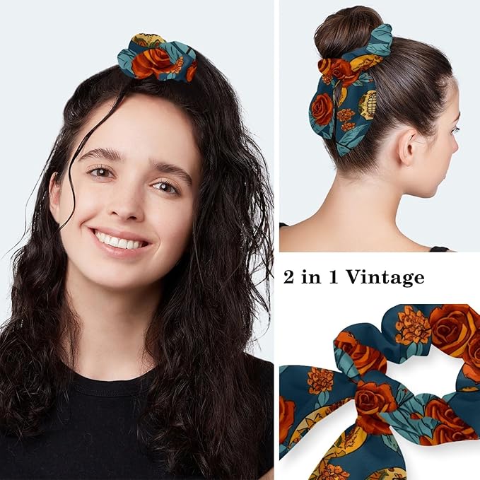 Scrub Cap with Hair Scrunchy, Ponytail Holder Surgical Cap