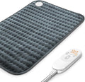 Heating Pad for Back, Electric Heating Pads for Cramps/Abdomen/Waist/Shoulder with 6 Heat Settings and Auto-Off, Moist/Dry Heat pad, Christmas Gifts for Women Men Mom Dad, 16" x 24"(Gray)