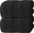 White Classic Luxury Soft Black Bath Sheet Towels - 650 GSM Cotton Luxury Bath Towels Extra Large 35x70 | Highly Absorbent and Quick Dry | Hotel Collection Extra Large Bath Towels Oversized, 2 Pack