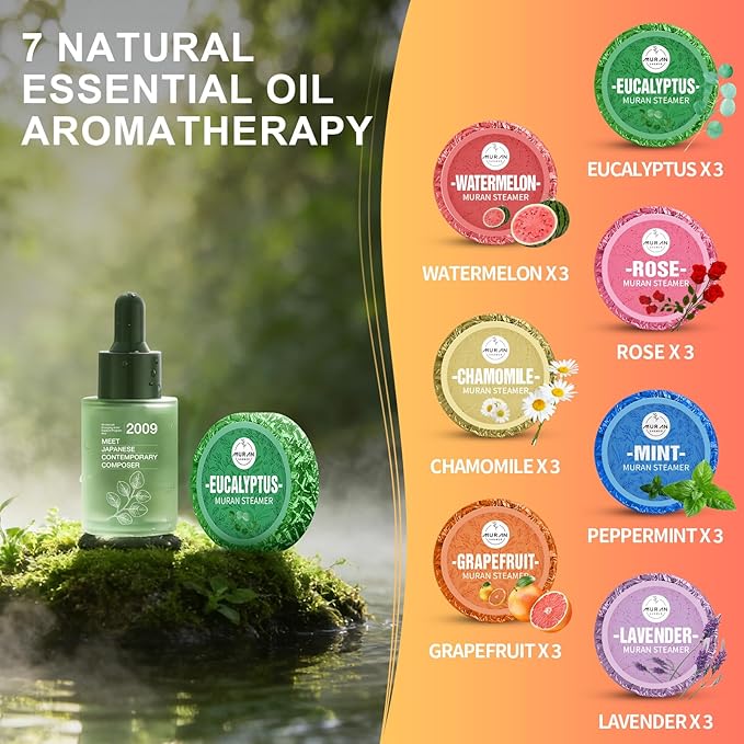 Shower Steamers Aromatherapy 21-Pack Shower Bombs Birthday Day Gifts for Him Mom Wife Her, Eucalyptus Rose Lavender Mint Essential Oil, Bath Bombs Mothers Day Birthday Gifts for Women,Mom Teens