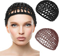 WLLHYF Wig Cap Thick Long Hair Caps Adjustable Net Mesh Braided Weaving Making Crochet Sew Weave Fishnet Grip Headband