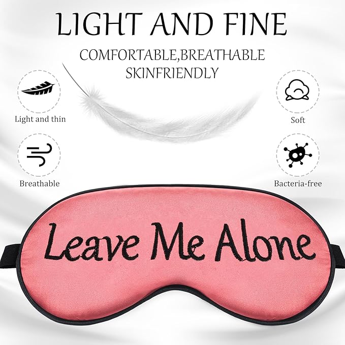 8 Pieces Funny Sleep Mask Silk Eye Mask with Adjustable Strap Soft Cute Blackout Blindfold Eye Cover for Women Men Full Night's Sleep, Travel, Nap, Meditation(Fresh Colors)
