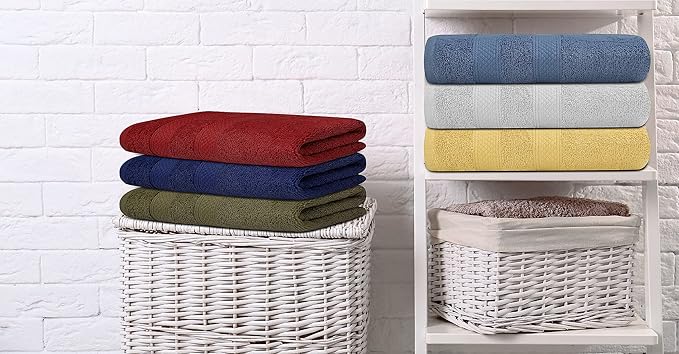 ZUPERIA Classic Hand Towels Pack of 10 (16 x 28 Inches) 100% Ring Spun Cotton Light Weight & Super Absorbent, Fast Drying Hand Towels for Bathroom, Hotels, Travel and Spa (Assorted)