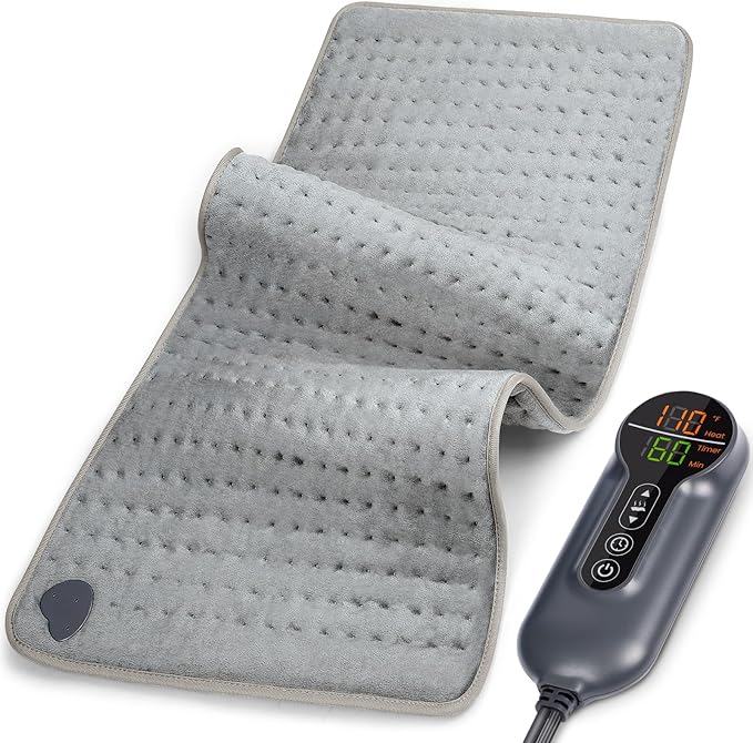 Heating Pad - Electric Heating Pad for Back Pain and Cramps Relief, Moist Heat Pad for Shoulder, Knee, Neck, 6 Heat Settings & Auto Shut Off and Machine Washable, 33" x 17"