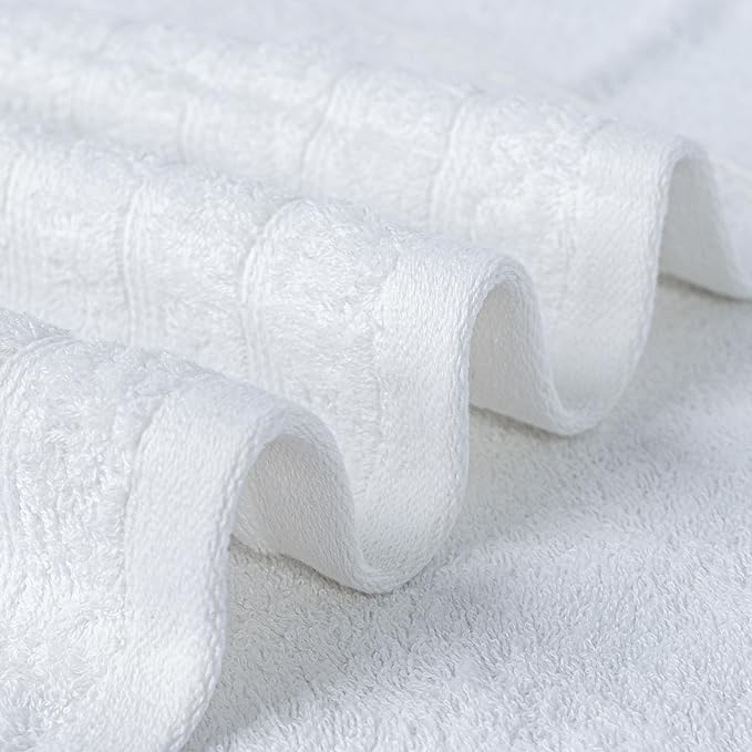 Avalon Towels Bath Towels Set of 4, Size 30 x 60 Inches - 60% Cotton, 40% Viscose Made from Bamboo, Soft and Absorbent, Quick Drying, Lightweight, Perfect for Daily Use