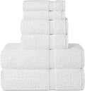 Chakir Turkish Linens Luxury Spa and Hotel Quality Premium Turkish Cotton 6-Piece Towel Set (2 x Bath Towels, 2 x Hand Towels, 2 x Washcloths)
