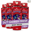 Old Spice Cleansing Body Wash for Men, 3X Defense, 24/7 Shower Fresh with Lasting Scent, 2-in-1 Body & Face Wash, NightPanther with Rich Warm Scent, 24 oz (Pack of 4)
