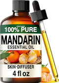100% Pure Mandarin Oil - 4 Fl Oz Mandarin Essential Oil for Hair, Skin, Diffuser, Aromatherapy & DIY Soap Making Scent