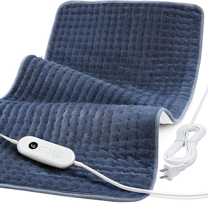 Heating Pad for Back Pain Relief, 17" x 33" Extra Large Heating Pads for Cramps,Electric Heating Pad with 6 Temperature Controller, Moist & Dry Heat, Auto Shut-Off, Soft Micro Plush, Machine Washable