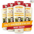 Old Spice Cleansing Body Wash for Men, 24/7 Shower Fresh with Lasting Scent, Restore & Renew, Gentle on Skin, Vitamin B3, Moisturize with Shea Butter Scent, 18 oz (Pack of 4)