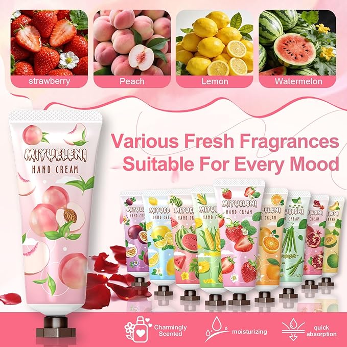 Hand Cream Gift Set 20 Pack, Mothers Day Gifts, Moisturizing Hand Lotion Travel Size for Dry Hands, Birthdays Gifts for Women&Teengirls,Teacher Appreciation Gifts, Nurses Week Gifts, Small Bulk Gifts