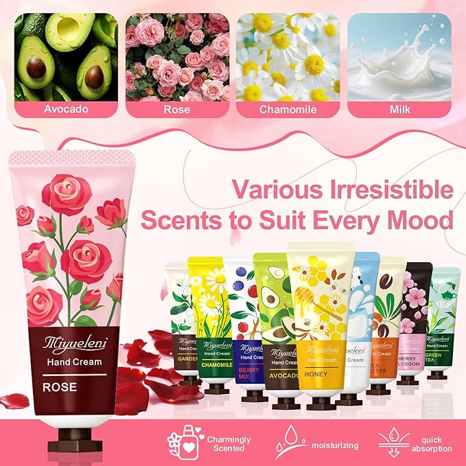 Hand Cream Gift Set 20 Pack, Mothers Day Gifts,Moisturizing Hand Lotion for Dry Hands, Birthdays Gifts for Women&Teen Girls,Teacher Appreciation Gifts,Nurses Week Gifts,Travel Size