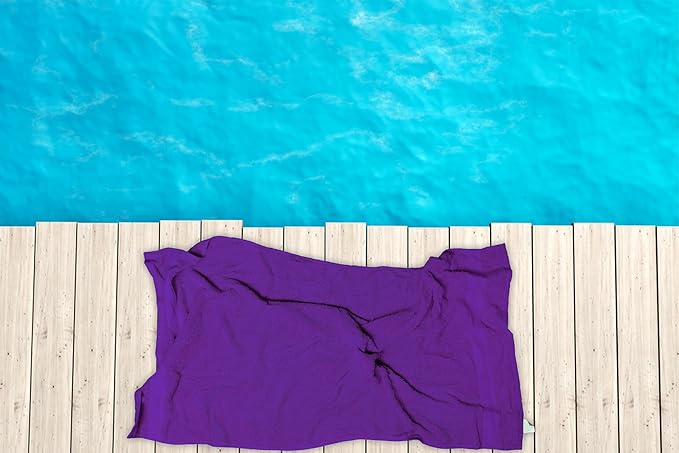 Medium Bath Towels Bulk Set of 12 – 100% Cotton Terry – 24" x 48" – Quick Dry, Soft & Highly Absorbent – Purple Towels for Bathroom, Gym, Spa, Pool & Daily Use