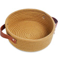 ABenkle Small Storage Basket, Mini Cotton Rope Storage Bin, Cute Tiny Shelf Baskets, Boho Decorative Toy Organizer for Nursery, Spa, Empty Gift Basket - XS, Brown