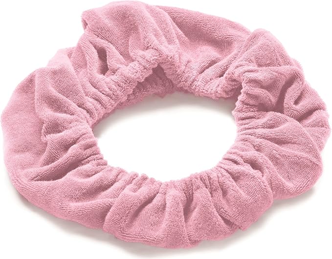 Tassi Reusable Spa Headband Wrap for Women - Hair Holder for Washing Face, Skincare, Makeup, Facials & Cleansing - Keeps Hair Back with No Mess or Marks - One Size Fits All - Soft Pink