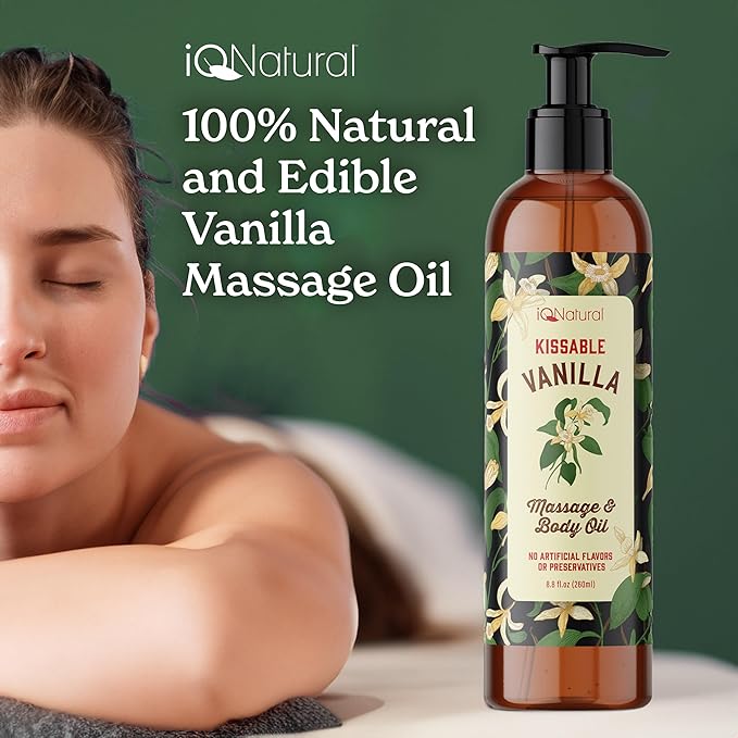 Fractionated Coconut Oil for Skin, Edible Massage Oils for Date Night, Oil for Massage Therapy, BodyOil for Intimacy, Sensual Massage, Warming Massage Oils for Date Night Heat Edible - 8oz