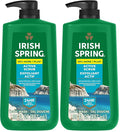 Irish Spring Active Scrub Exfoliating Body Wash for Men, 24-Hour Fresh, Biodegradable Ingredients, Paraben Free, Cool Fresh Scent, 30 fl oz Pump Bottle (Pack of 2)