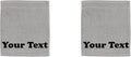 Personalize Your Towels with Custom Embroidery: Names, Monograms, and Initials. Perfect for Bathroom, Spa, Gym, Shower, Kids, Adults, Pool, Travel, Gifts, 2-Piece Wash Cloths Set - Grey