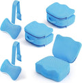 Yerliker 2 Pcs Foldable Hot Tub Booster Seat for Adults Adjustable 2 Heights up to 6.3" with Bath Pillow Weighted Spa Cushion Mesh Inflatable Hot Tub Seat Accessories for Spa Bathtub Pool