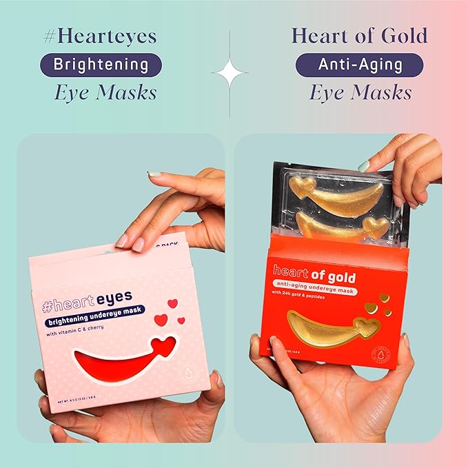 SpaLife Heart-Shaped Hydrogel Undereye Mask | Anti-Aging & Hydrating Hydrogel Undereye Patches for Puffy Eyes, Wrinkles & Dark Circles | 24 Total Patches | Valentine's Day Gifts for Women