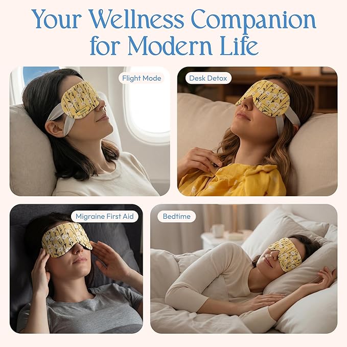 FOMIN Steam Eye Mask for Mothers Day - 20 Pack - Chamomile - Self Heating Warm Compress for Dry Eyes, Heated Eye Mask for Sleep, Puffiness & Dark Circles Relief, Spa Relaxation Gifts for Mom