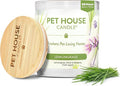 Pet House Candles, Long Burning Scented Candles for Pet Odors, Plant-Based, 60 Hour Burn Time - Lemongrass, 9 oz