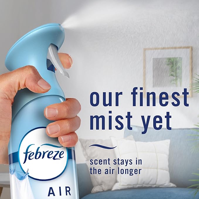 Febreze Air Mist, Air Freshener Spray, Odor Fighting Room Spray, Deodorizer for Home Bathroom Kitchen Office Apartment Dorm Room Classroom, Jasmine & Honeysuckle Scent, 8.1oz (Pack of 3)